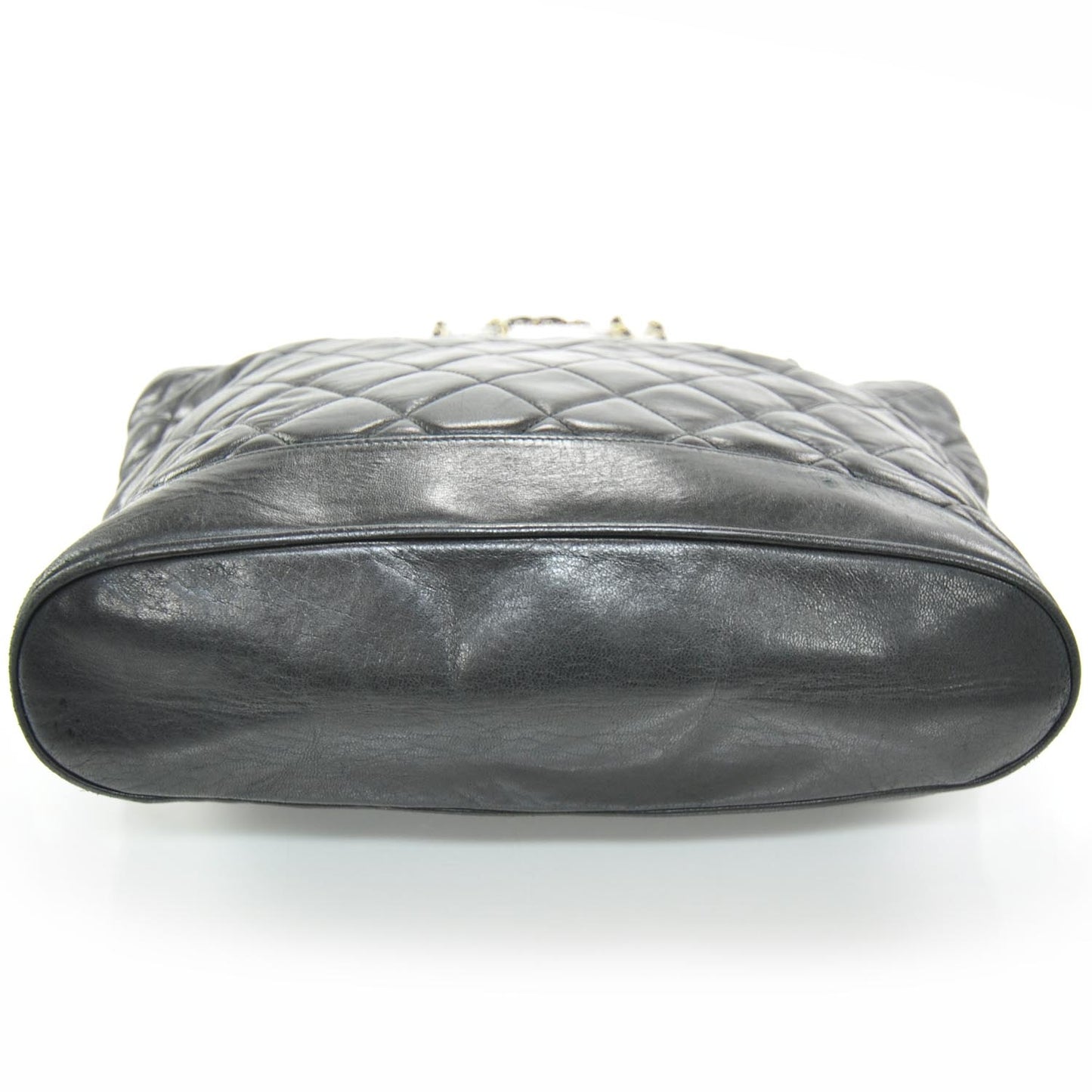 Lambskin Quilted Shopper Tote Black GHW