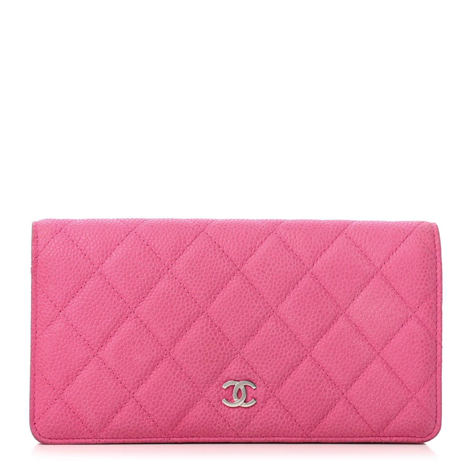 Chanel Iridescent Caviar Quilted Yen Wallet Pink 1 of 4