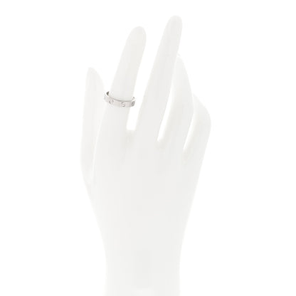 Cartier 18K White Gold 3.5mm LOVE Wedding Band Ring 53 6.5 2 of 5