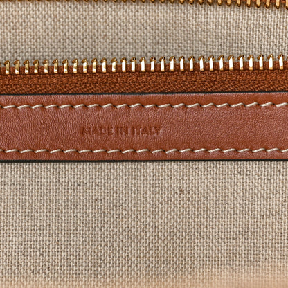 Celine Textile Calfskin Horizontal Cabas Beige Tan 6 of 10