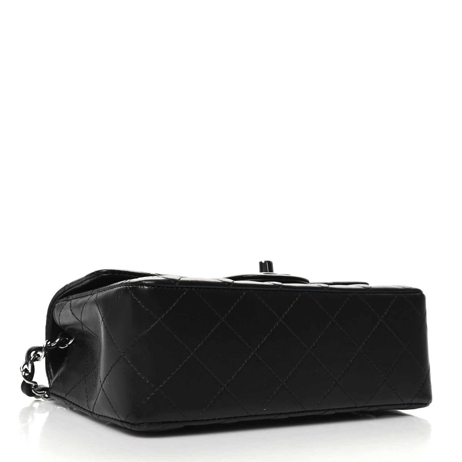Chanel Lambskin Quilted Mini Rectangular Flap Black 4 of 11