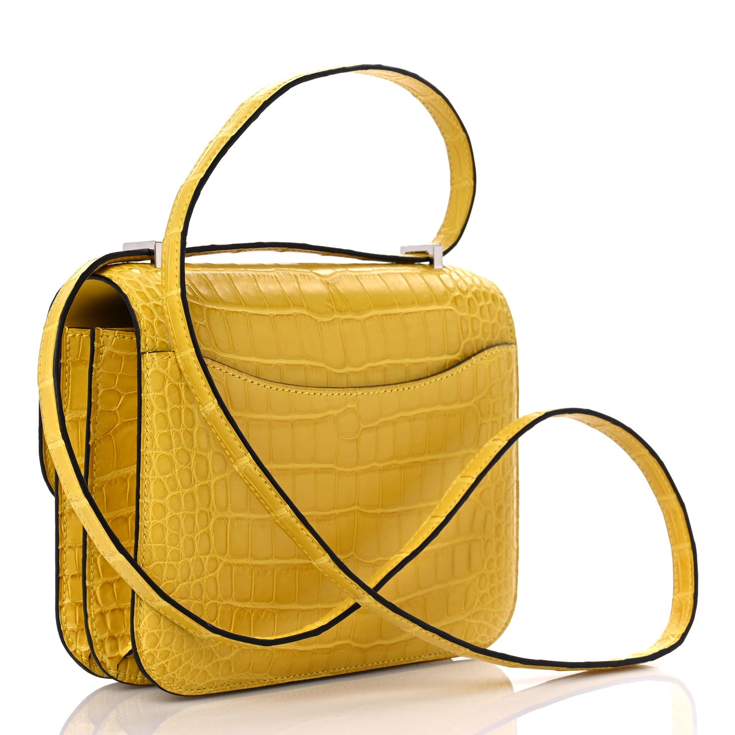 Hermes Matte Alligator Constance 24 Mimosa 3 of 12