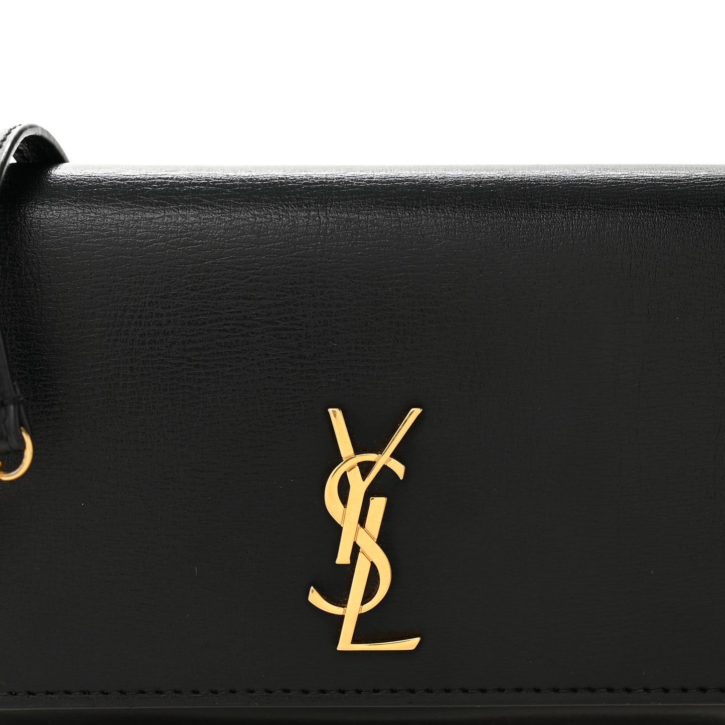 Smooth Calfskin Monogram Phone Holder Crossbody Black