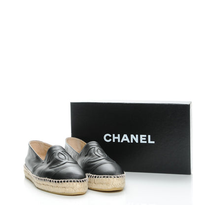 Chanel Lambskin CC Espadrilles 41 Black 10 of 10