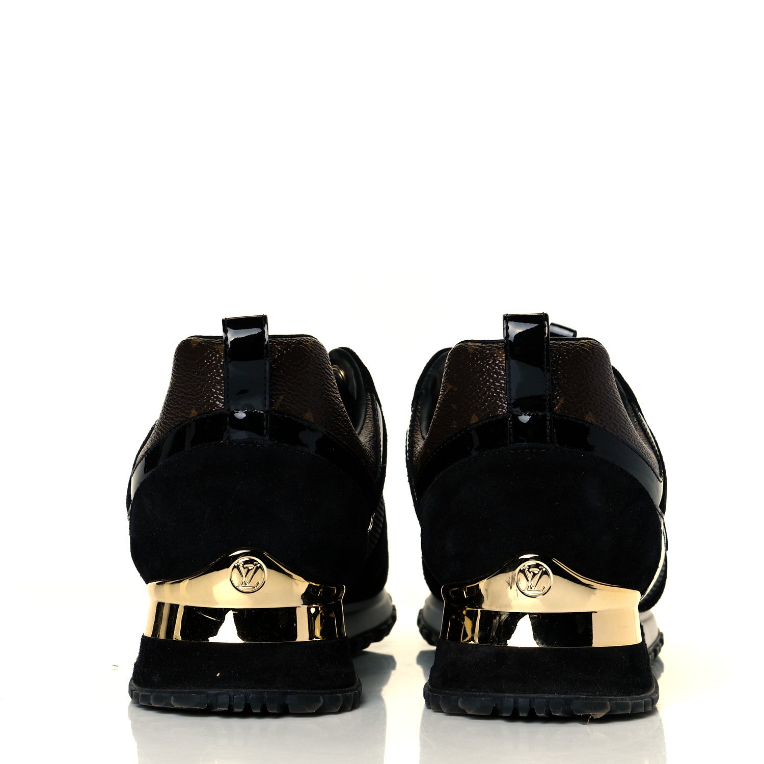 Louis Vuitton Suede Monogram Run Away Sneakers 38.5 Black 5 of 8