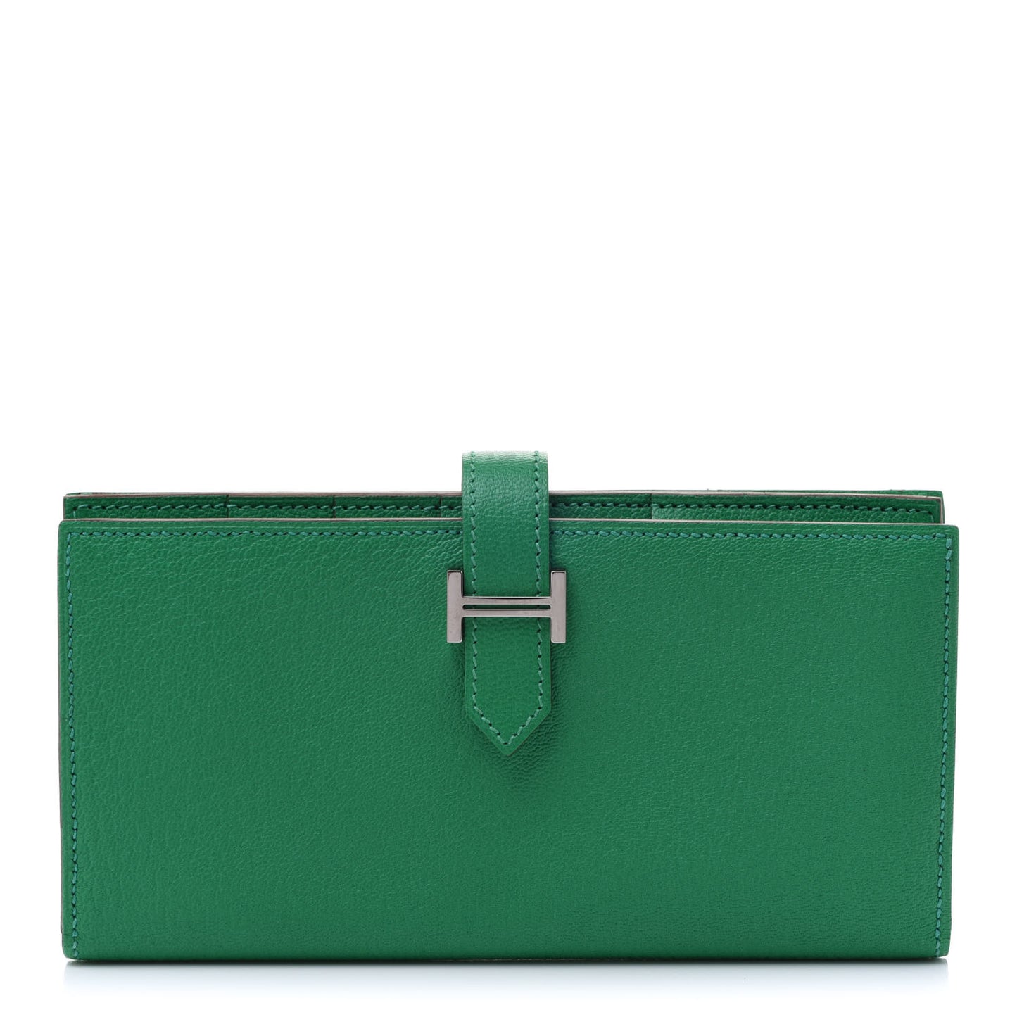 Chevre Mysore Bearn Gusset Wallet Menthe