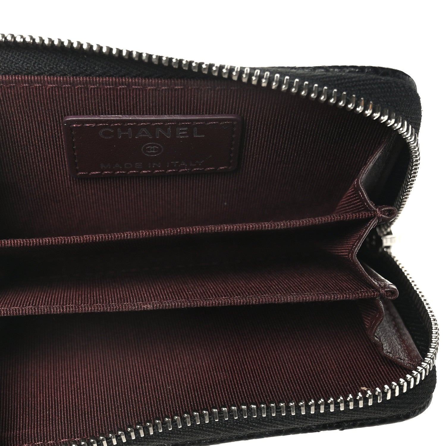 Chanel Caviar Quilted Zip Coin Purse Black 5 of 7