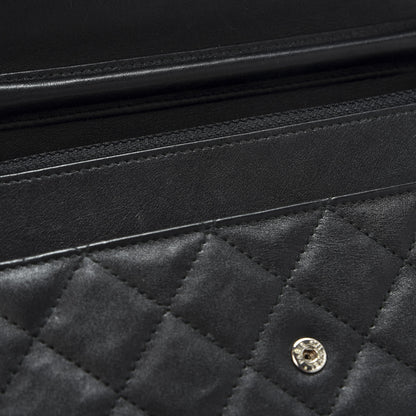 Chanel Crumpled Calfskin Quilted Wallet On Chain WOC So Black 7 of 13