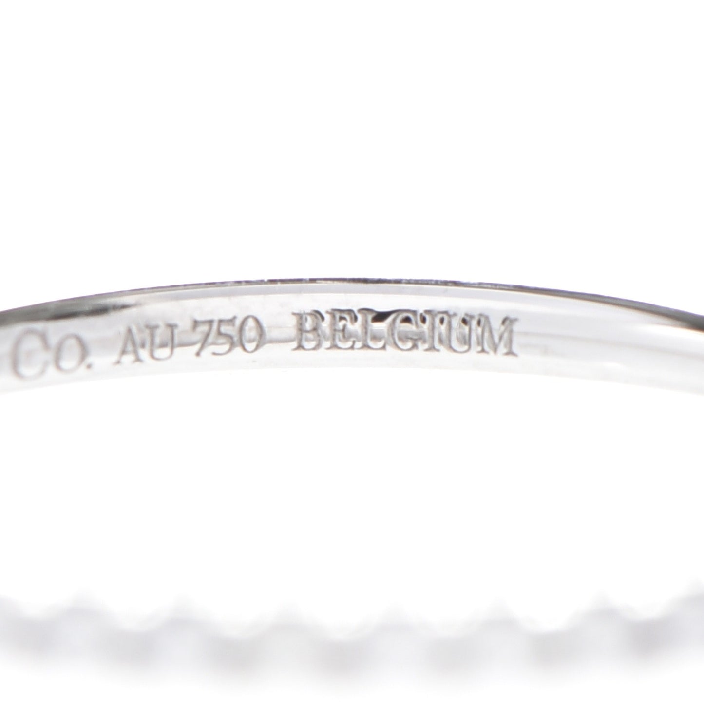 18K White Gold Diamond Metro Ring 48 4.5