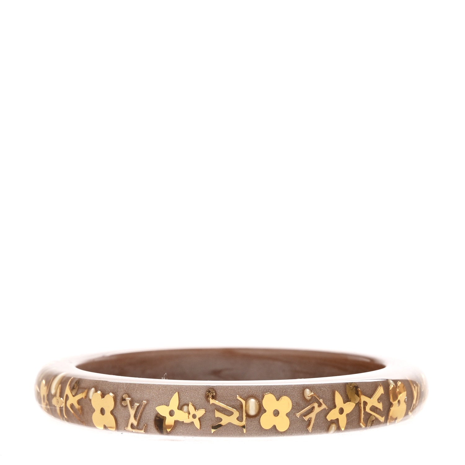 Louis Vuitton Resin Swarovski Medium Inclusion Bracelet PM Mocha 1 of 3