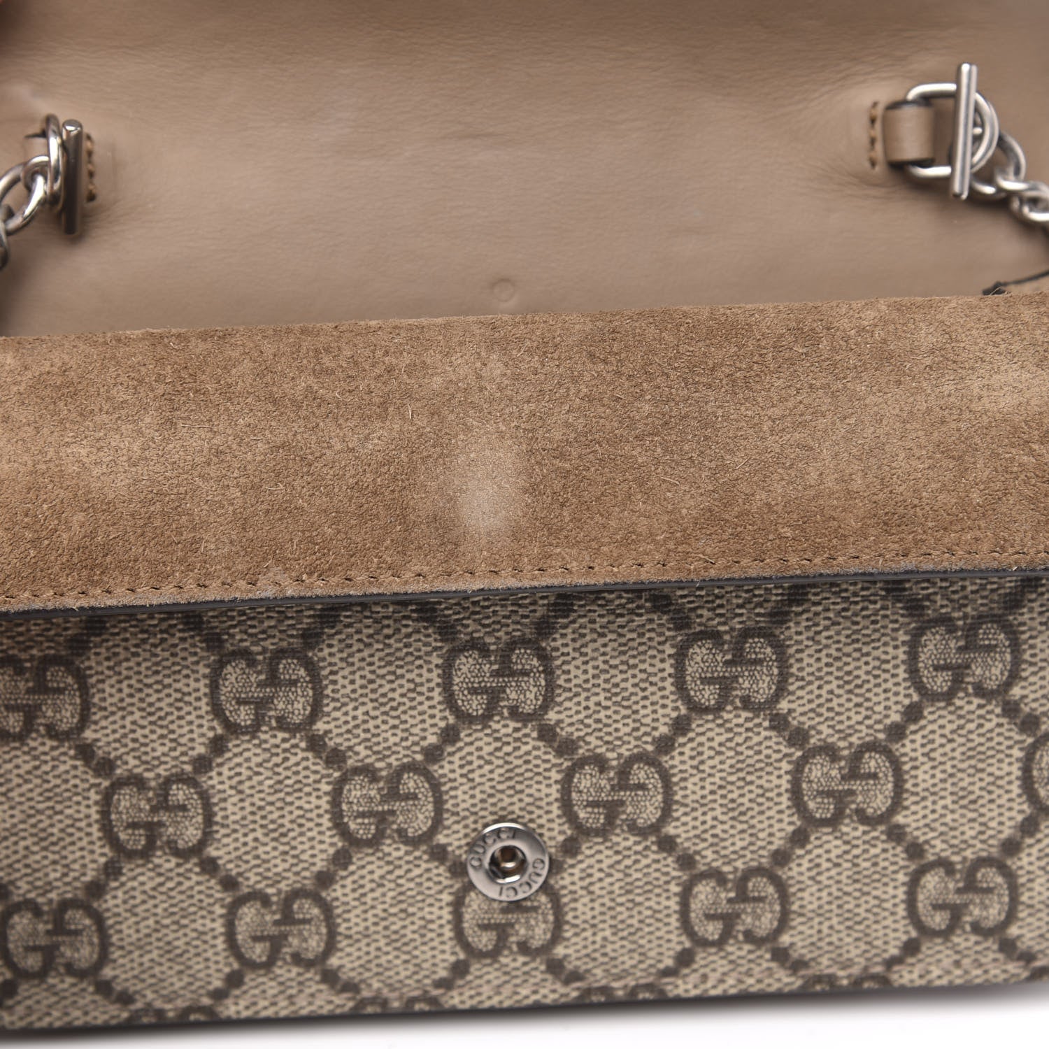 Gucci GG Supreme Monogram Super Mini Dionysus Shoulder Bag Taupe 10 of 10