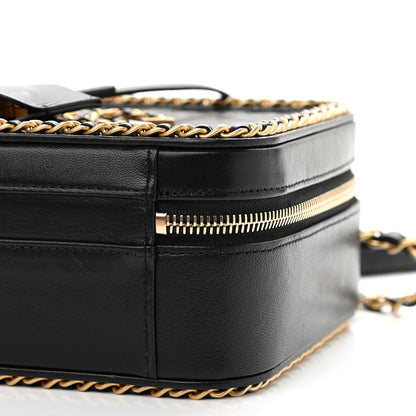 Chanel Goatskin Quilted Medium CC Filigree Vanity Case Black 9 of 9