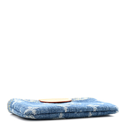 Louis Vuitton Monogram Denim Key Pouch Denim Blue 4 of 9