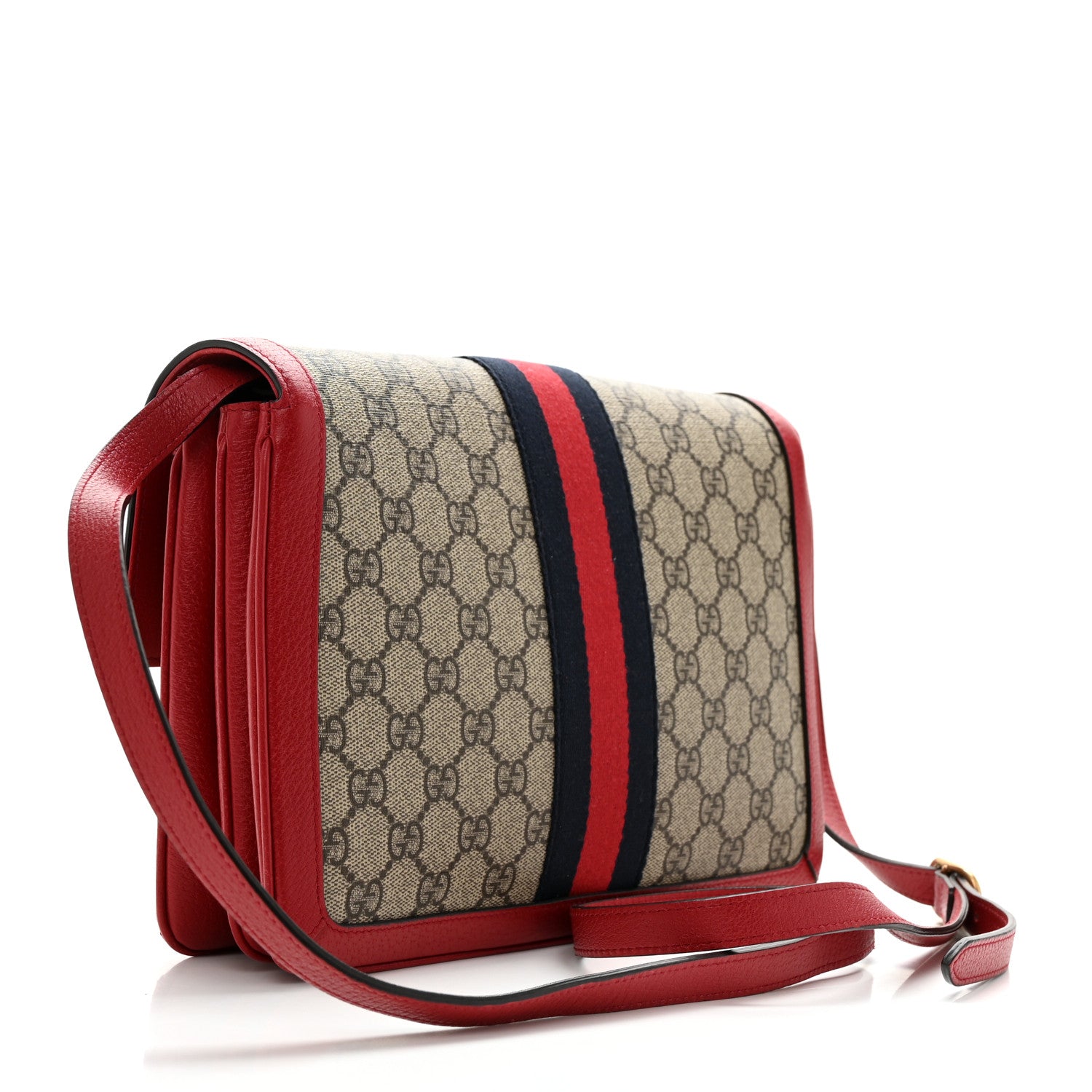 Gucci GG Supreme Monogram Medium Queen Margaret Shoulder Bag Red 2 of 11