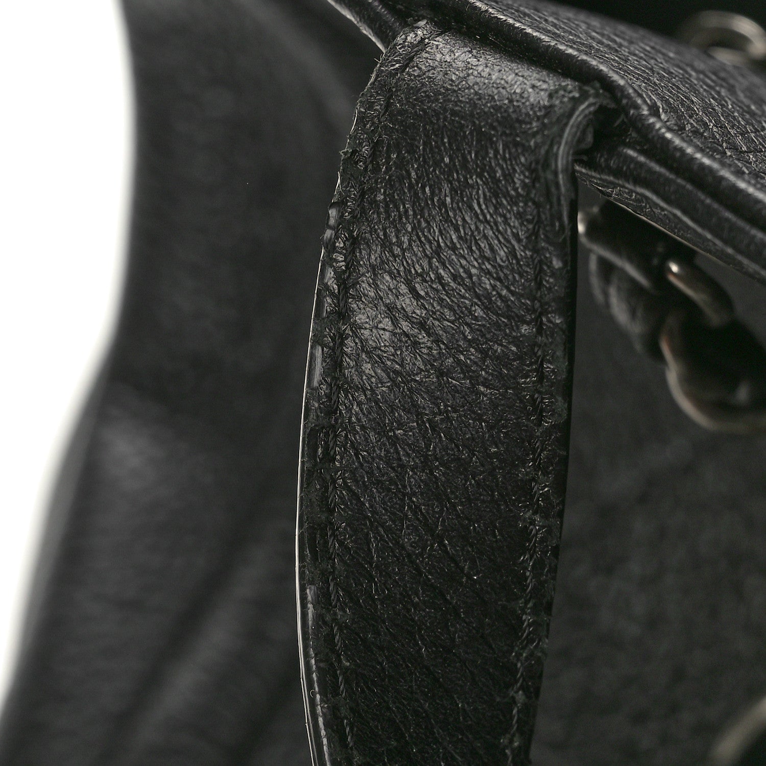 Chanel Deerskin Stitched Medium CC Shopping Tote Black 13 of 15