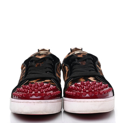 Christian Louboutin Pony Hair Spikes Orlato Flat Sneakers 38.5 Leopard 2 of 26