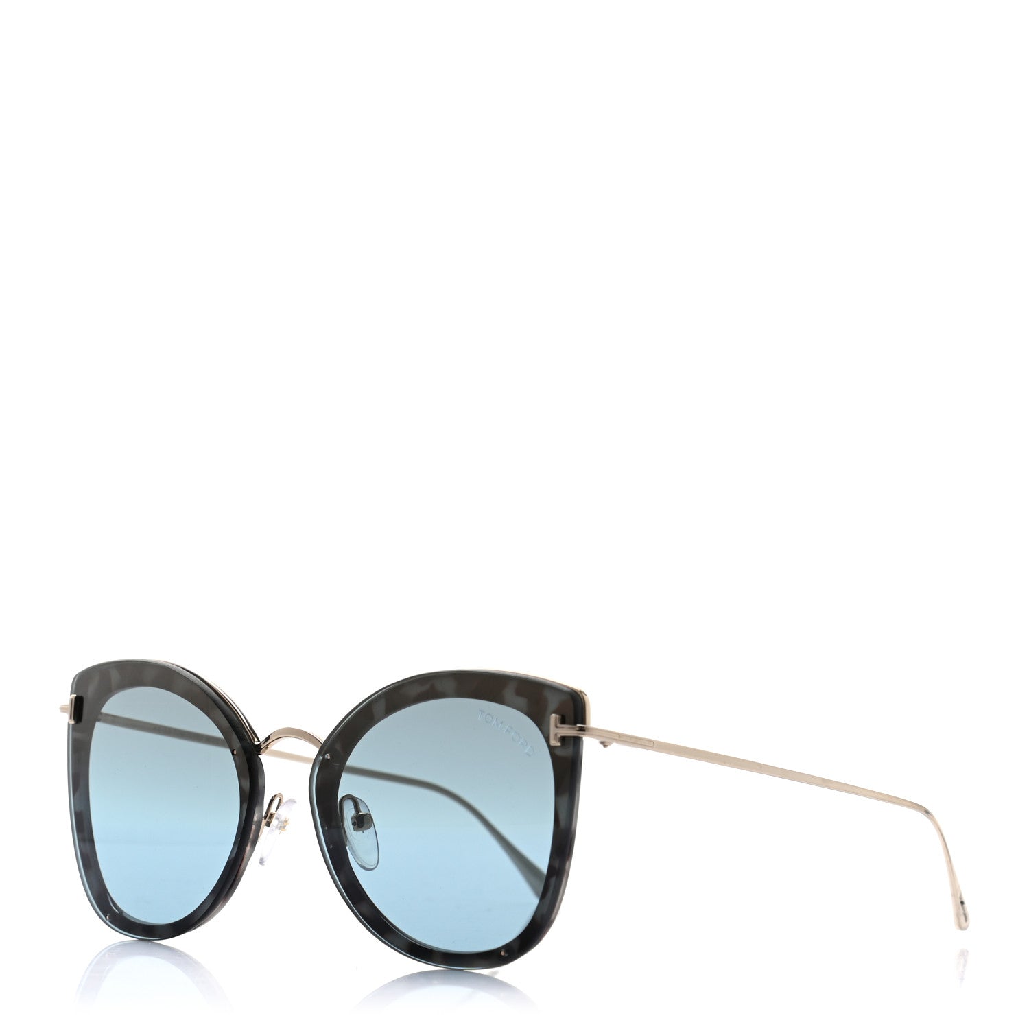 Tom Ford Charlotte Sunglasses TF657 Blue Havana 1 of 6