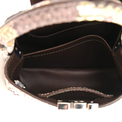 Louis Vuitton Metallic Snakeskin Capucines Mini Dore 5 of 15