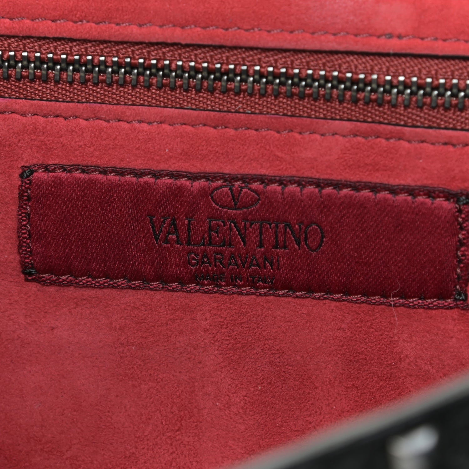 Valentino Garavani Lambskin Rockstud Spike Wallet on Chain Black 8 of 10