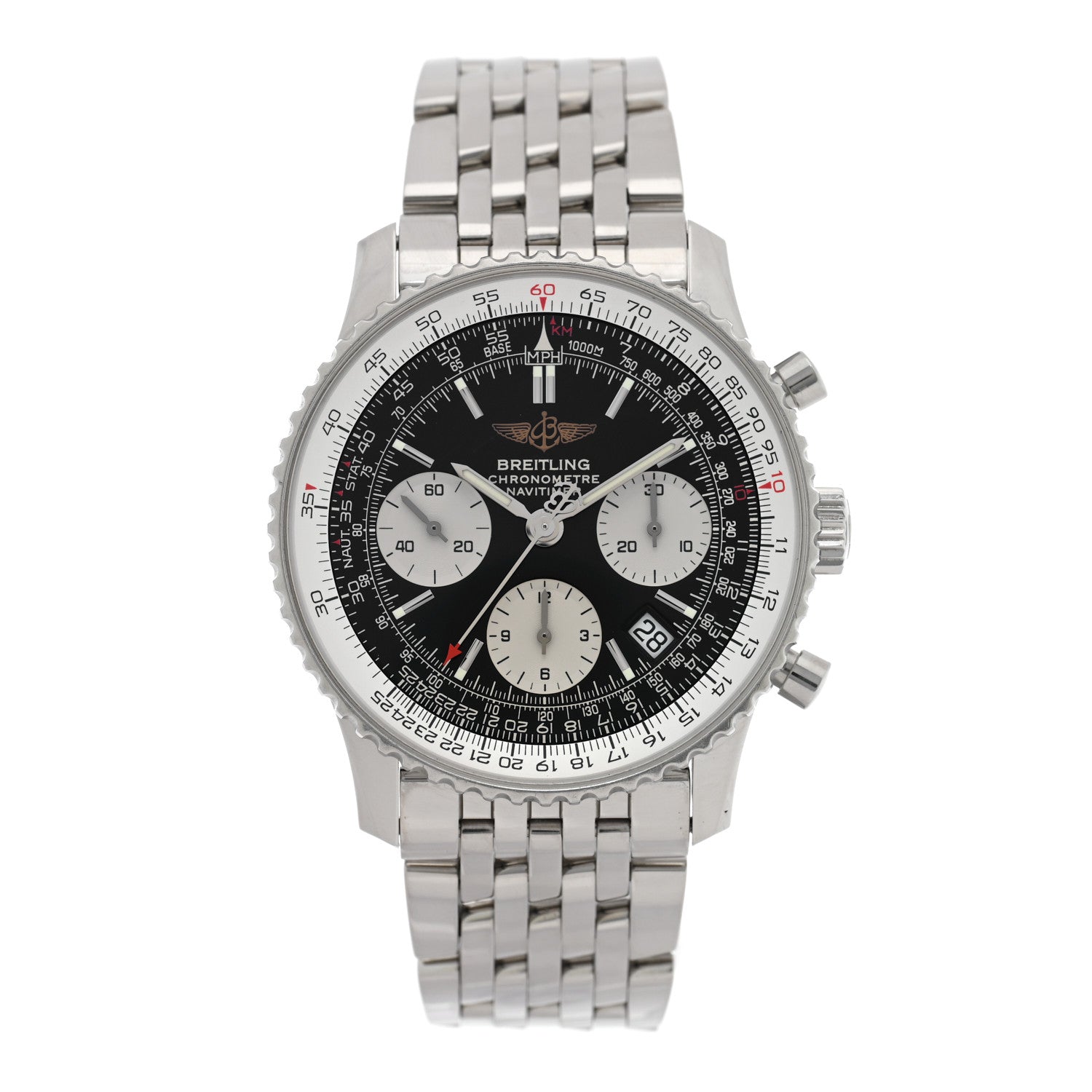 Breitling Stainless Steel 42mm Navitimer Chronograph Automatic Watch Black A23322 1 of 4