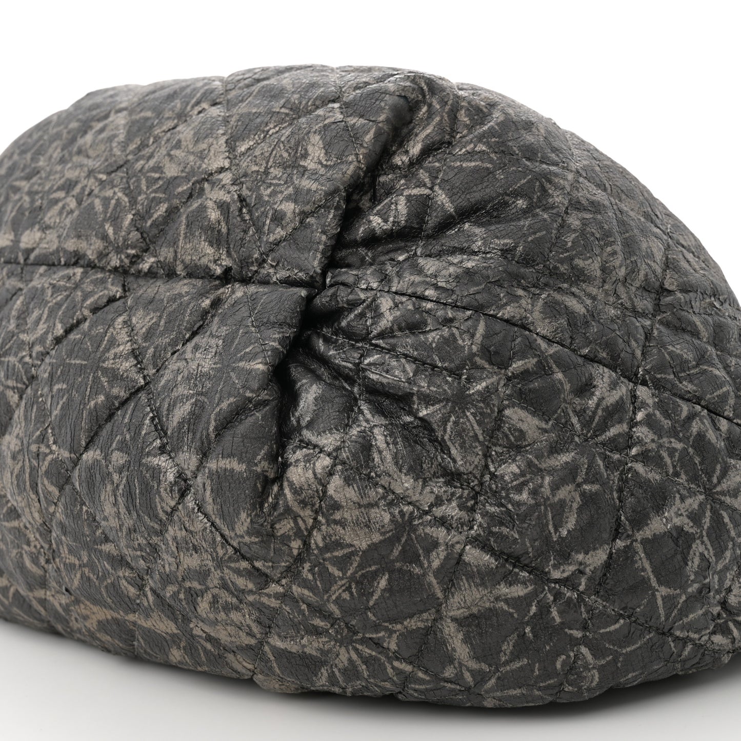 Nylon Printed Cabas Tote Black Gold