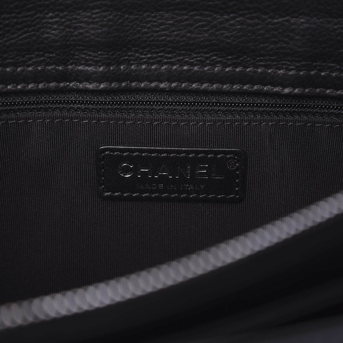 Calfskin Quilted Frame In Chain Tote Black