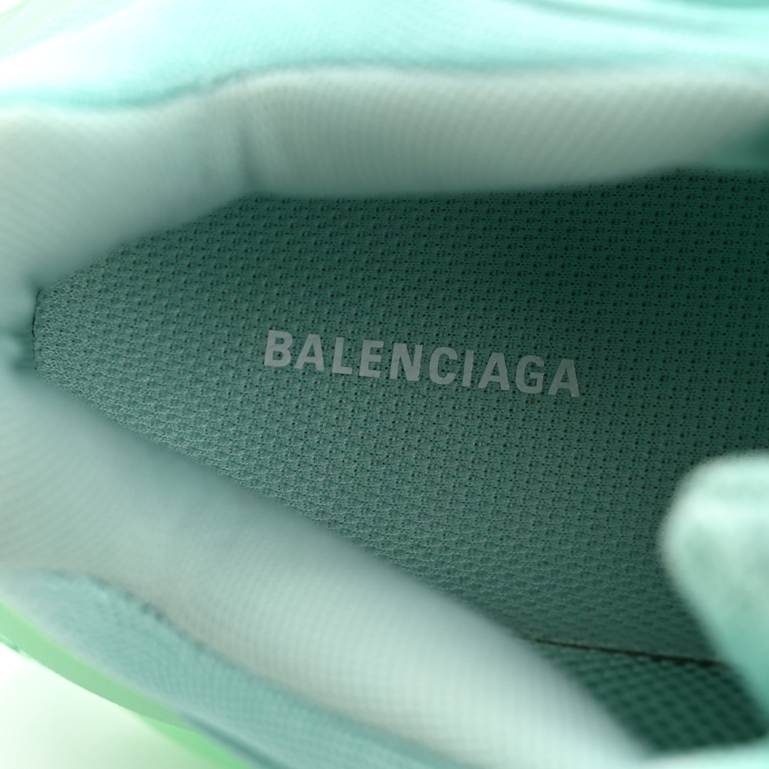 Balenciaga Fabric Mesh Clear Sole Womens Triple S Sneakers 38 Mint 7 of 9
