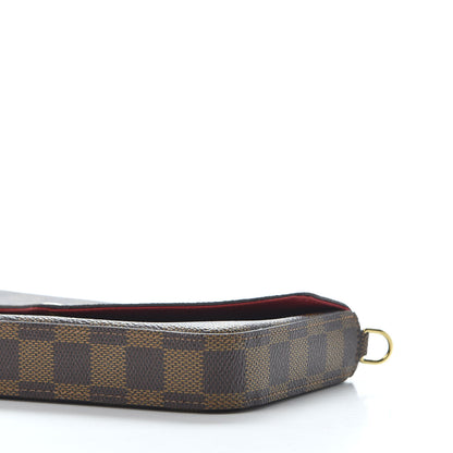Louis Vuitton Damier Ebene Pochette Felicie Chain Wallet 10 of 11