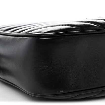 Saint Laurent Calfskin Matelasse Monogram Monochrome Lou Camera Bag Black 9 of 11