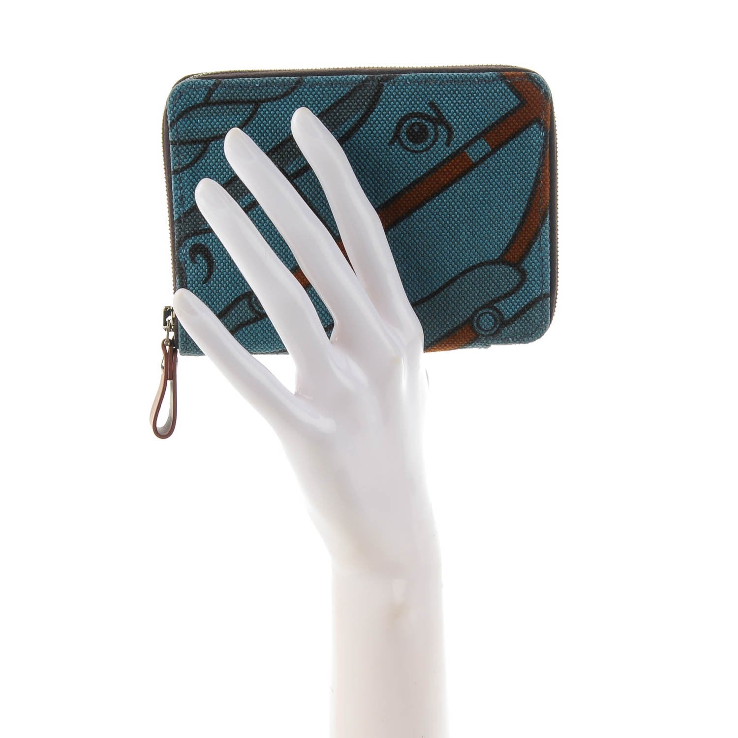 Hermes Toile Steeple PM Wallet 2 of 9