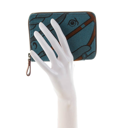 Hermes Toile Steeple PM Wallet 2 of 9