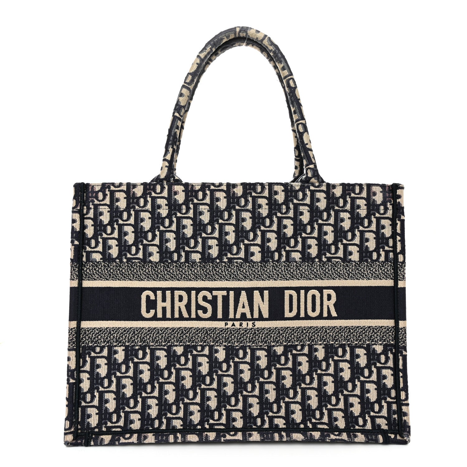 Christian Dior Oblique Medium Book Tote Blue Multicolor 1 of 13
