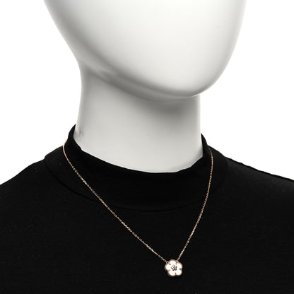 Van Cleef & Arpels 18K Rose Gold Mother Of Pearl Lucky Spring Plum Blossom Necklace 2 of 6