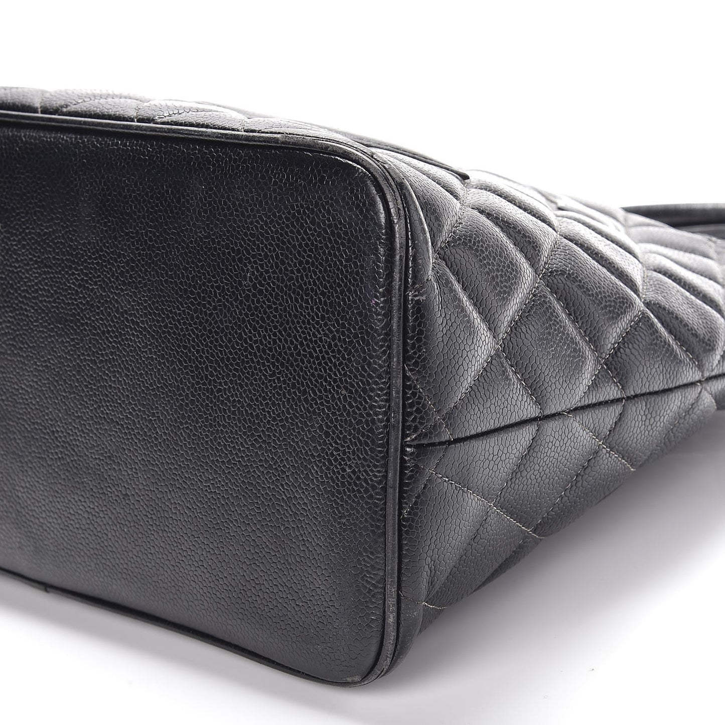 Caviar Quilted Medallion Tote Black