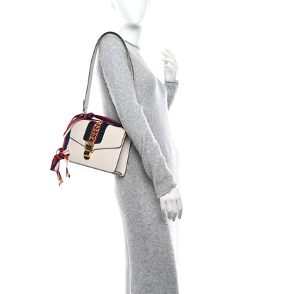 Gucci Calfskin Small Sylvie Shoulder Bag White 2 of 14