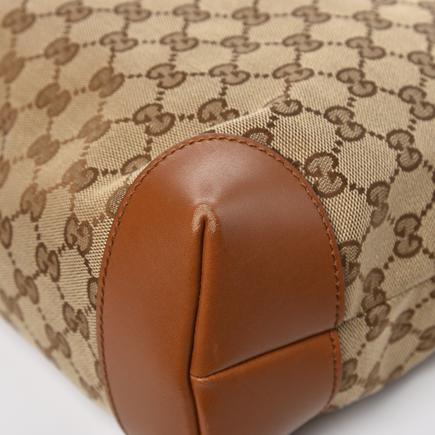 Gucci Monogram Large Flat Messenger Bag Brown 9 of 13