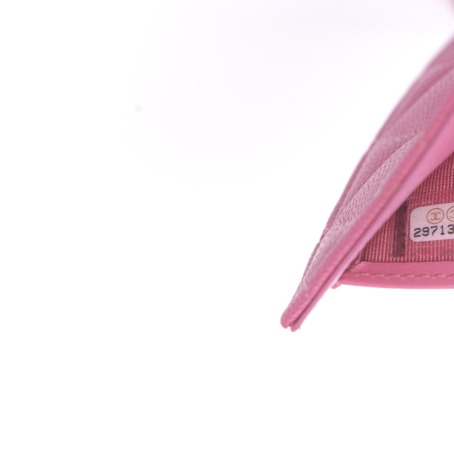 Caviar Quilted Compact Flap Wallet Pink