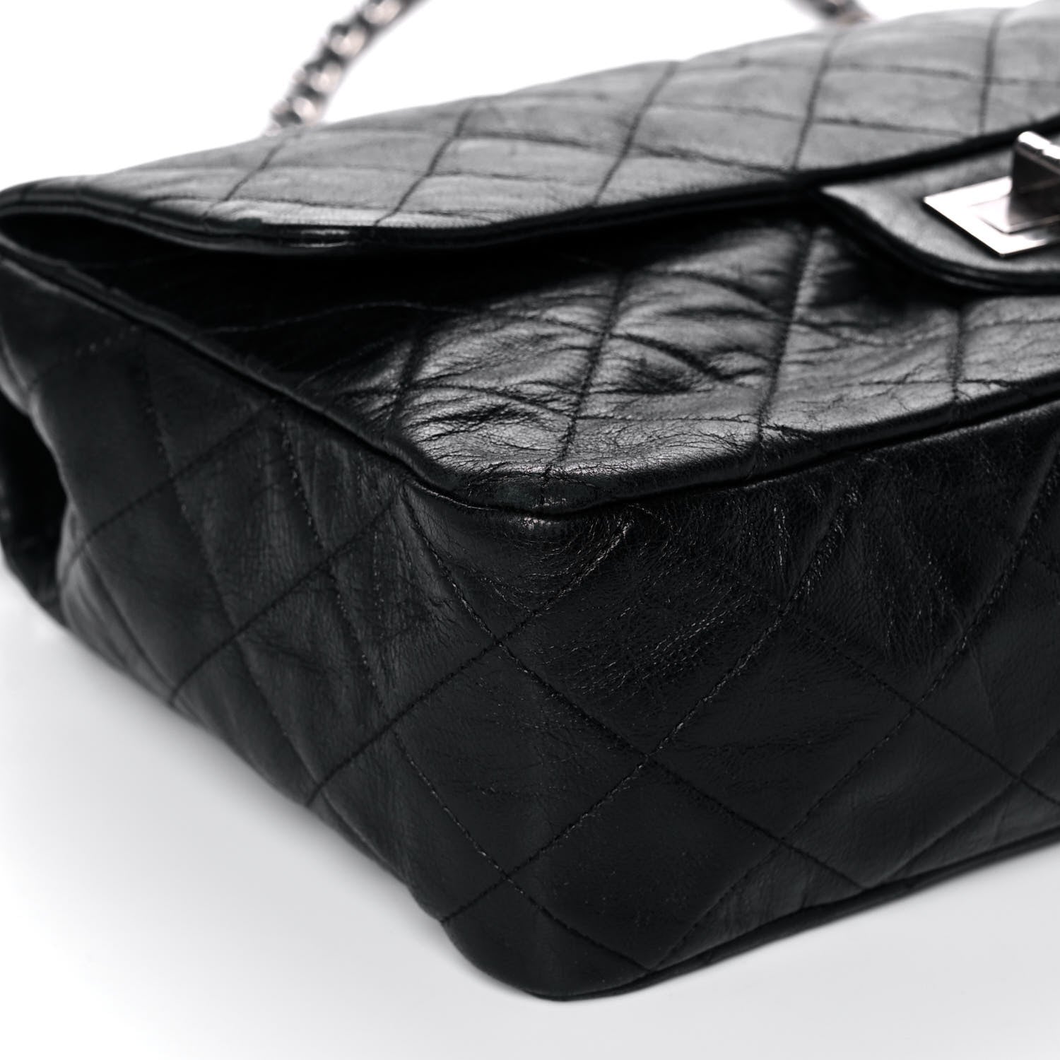 Chanel Washed Lambskin Quilted Jumbo Hybrid Reissue Flap Black 6 of 12