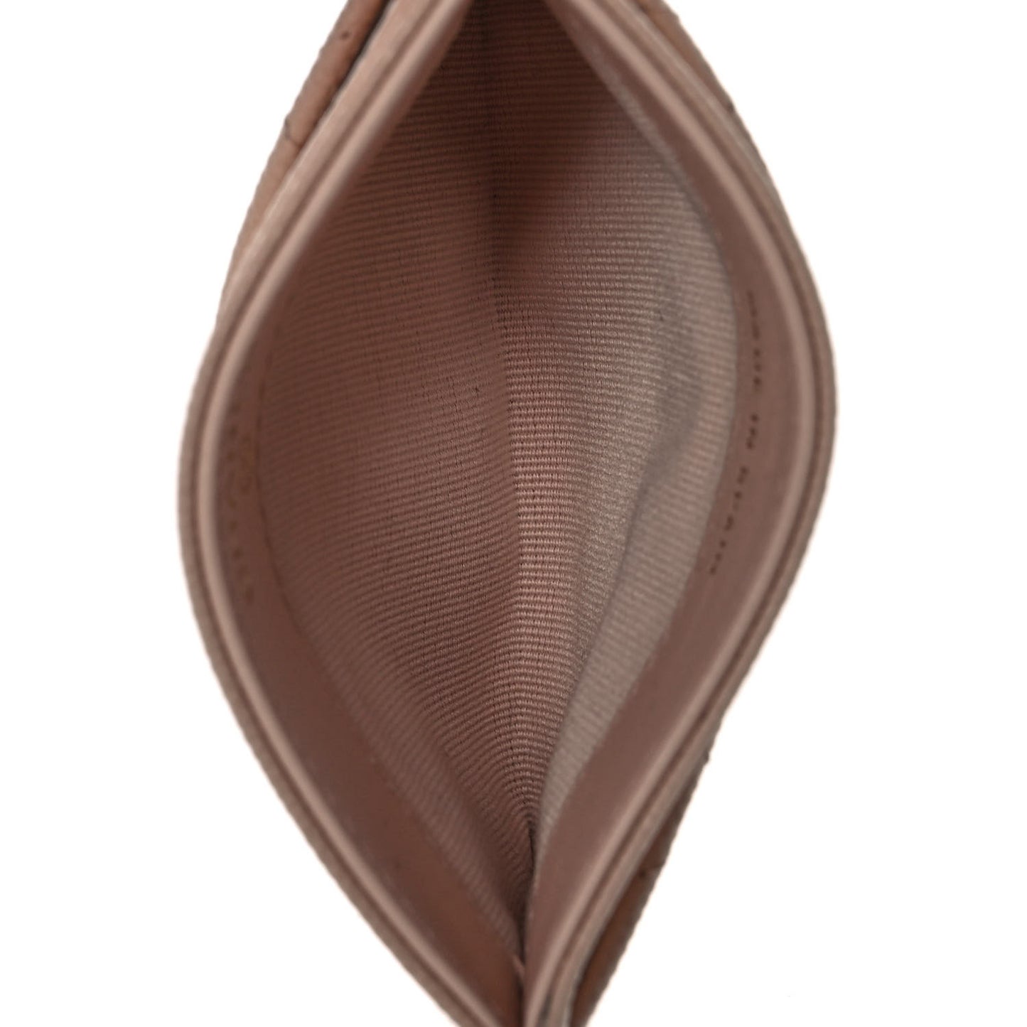 Caviar Quilted Card Holder Light Beige