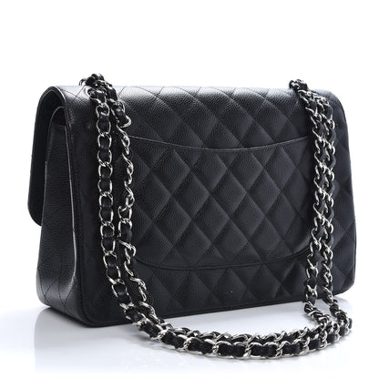 Chanel Caviar Quilted Jumbo Double Flap Black 3 of 12