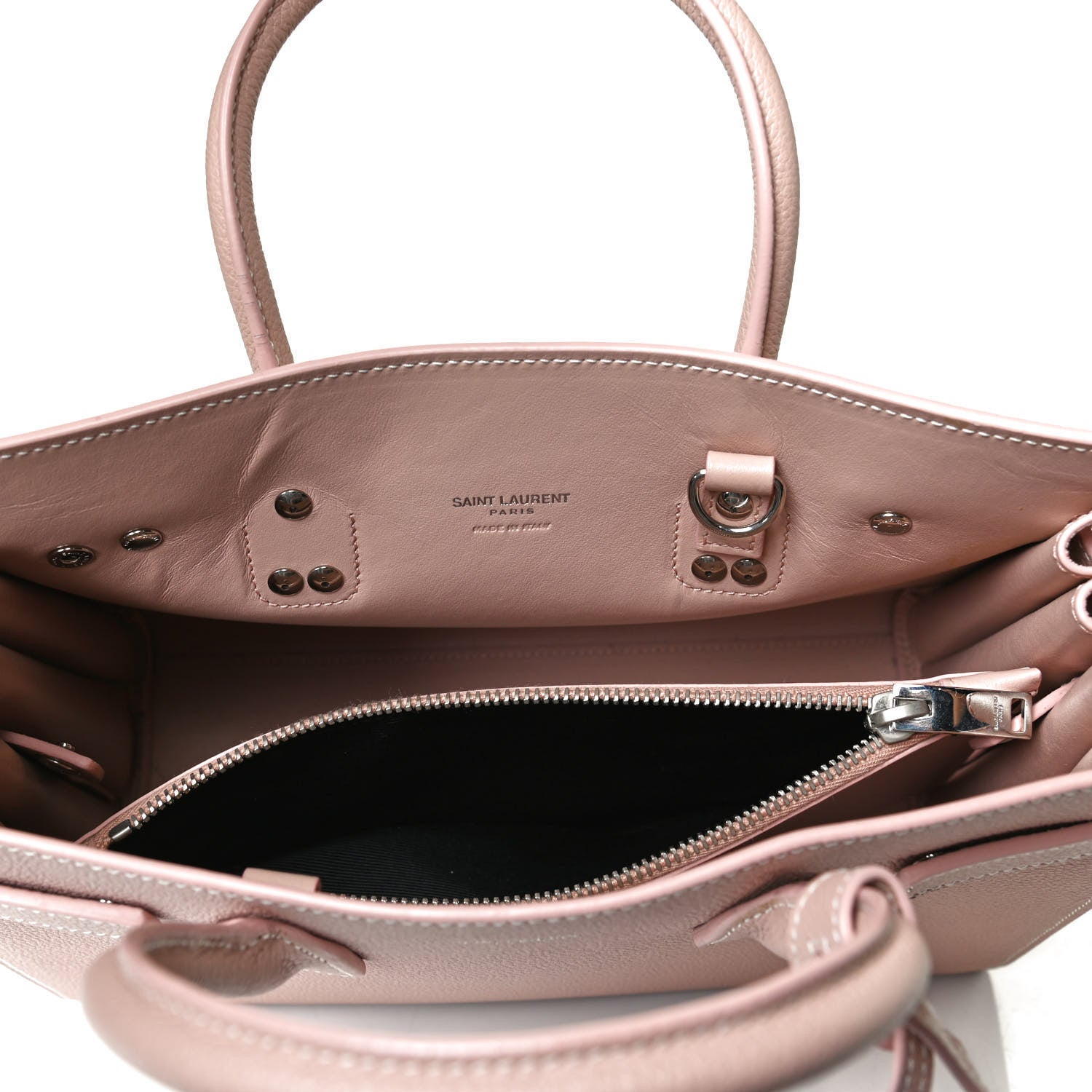 Saint Laurent Grained Calfskin Baby Sac De Jour Antique Rose 5 of 10