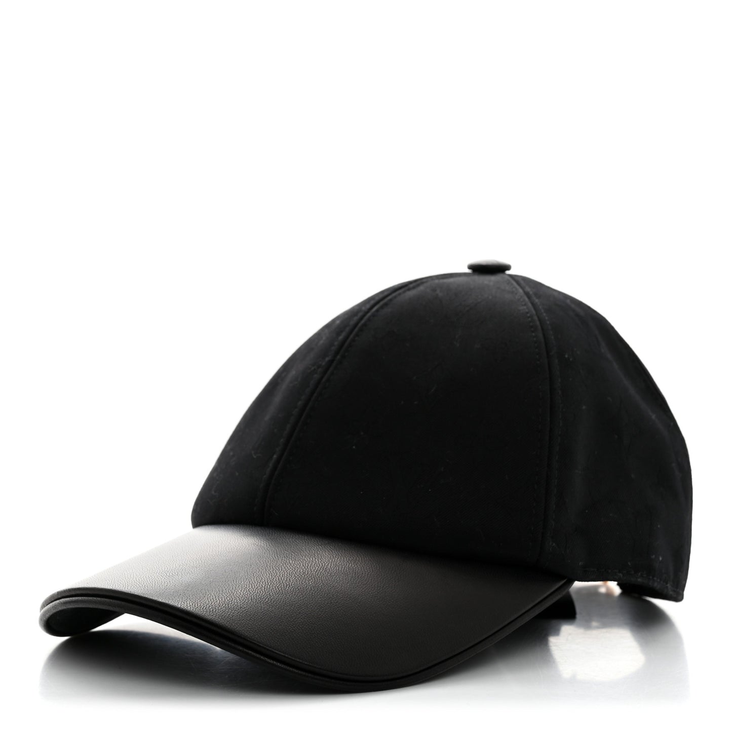 Calfskin Cotton Jacquard Monogram LV First Cap L Black