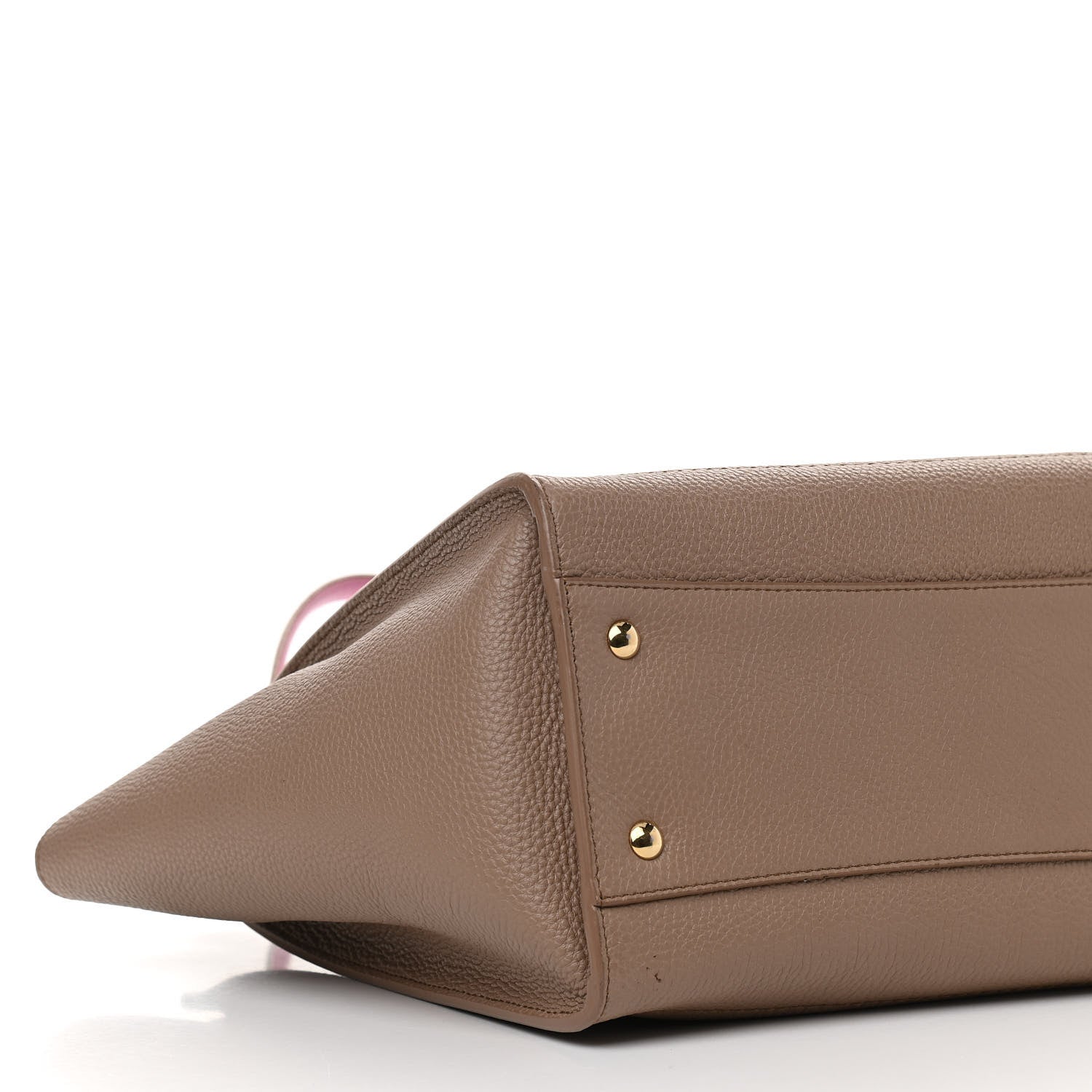 Salvatore Ferragamo Grained Calfskin Double Handle Medium Amy Tote Beige Pink 5 of 11