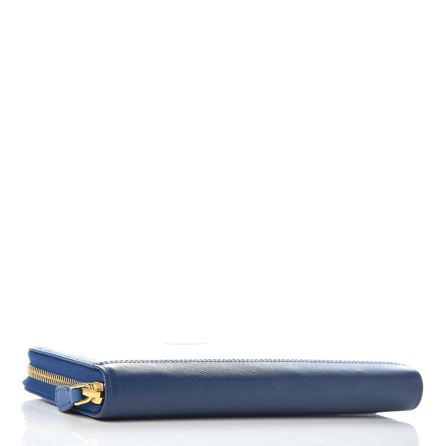 Saffiano Stripe Zip Around Wallet Azzurro Bluette