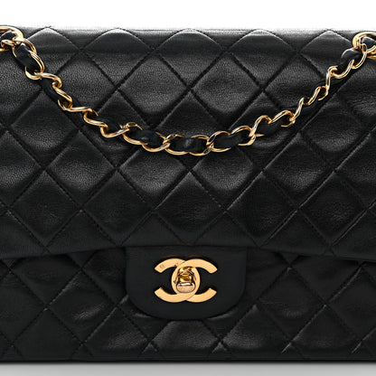 Chanel Lambskin Quilted Medium Double Flap Black 8 of 11