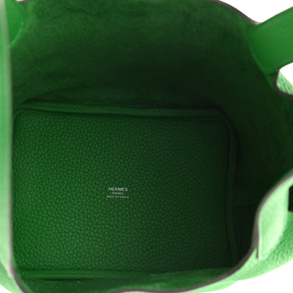 Hermes Taurillon Clemence Monochrome Picotin Lock 18 PM Bambou 5 of 11