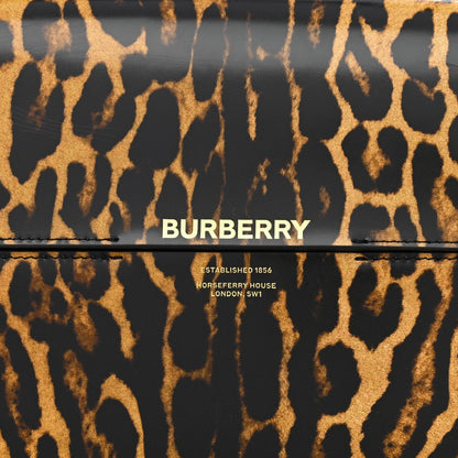 Burberry Calfskin Leopard Large Grace Bag Dark Mustard 8 of 11