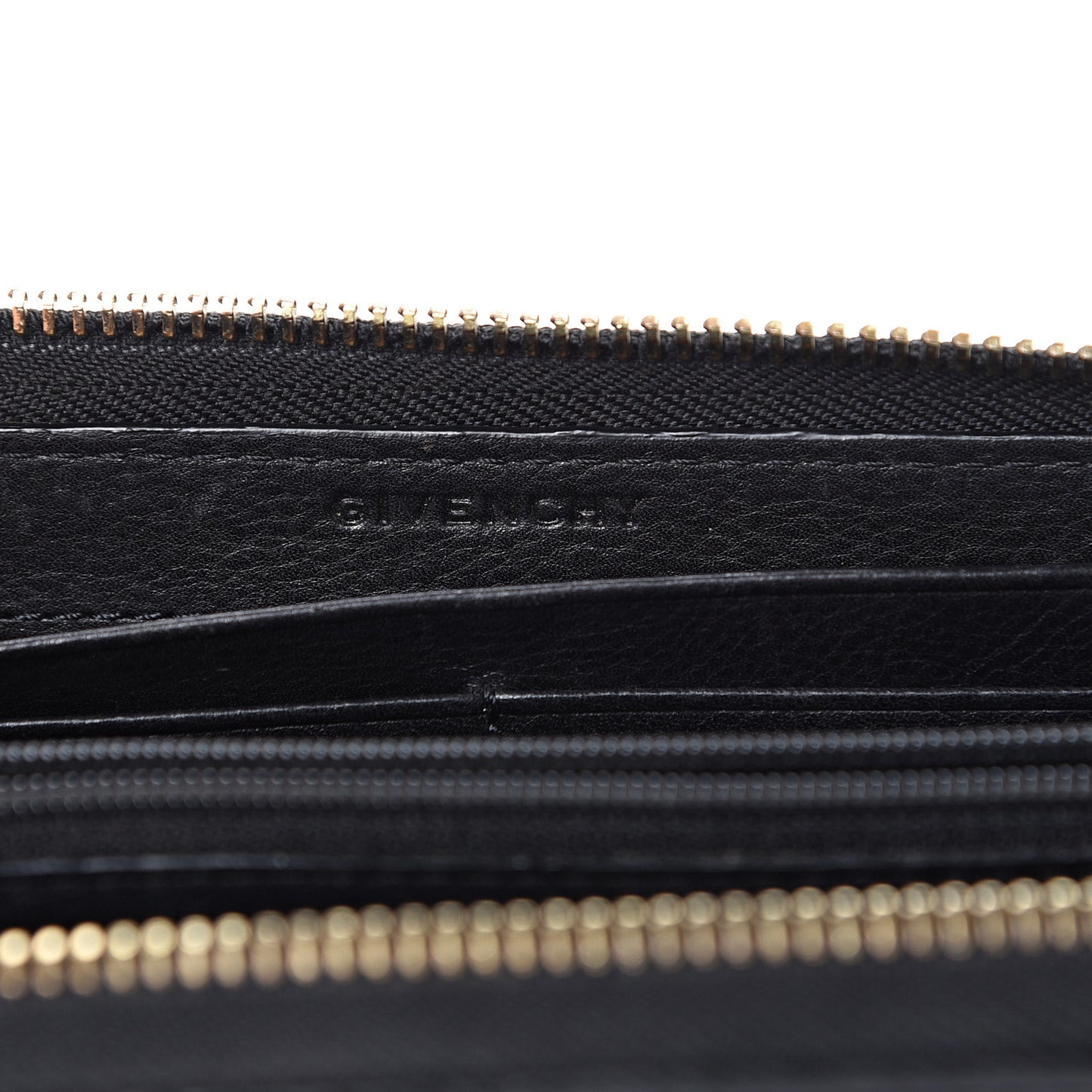 Sugar Goatskin Studded Pandora Half Zip Long Wallet Black