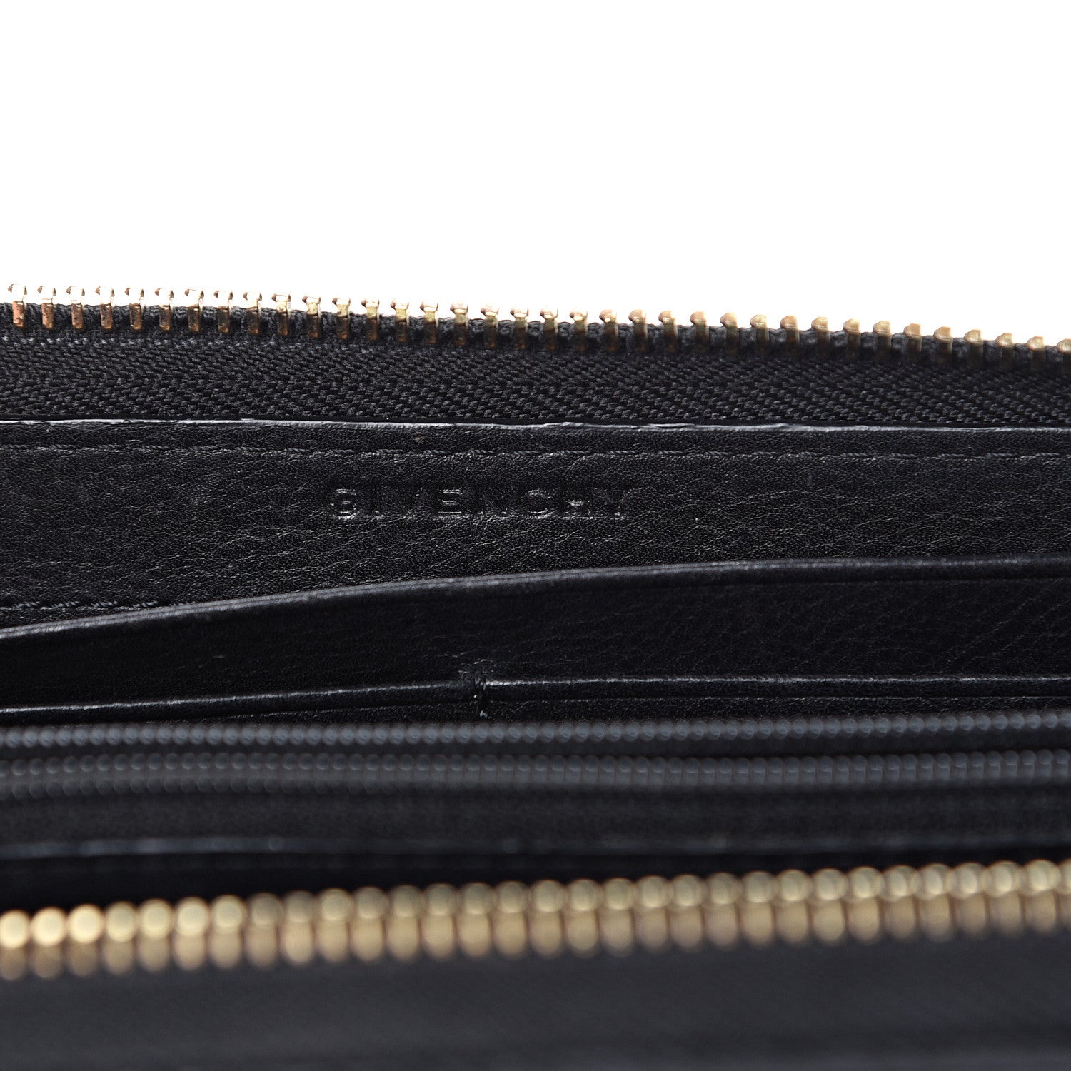 Givenchy Sugar Goatskin Studded Pandora Half Zip Long Wallet Black 5 of 8