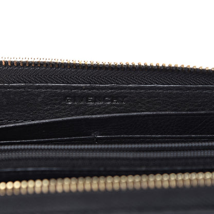 Givenchy Sugar Goatskin Studded Pandora Half Zip Long Wallet Black 5 of 8